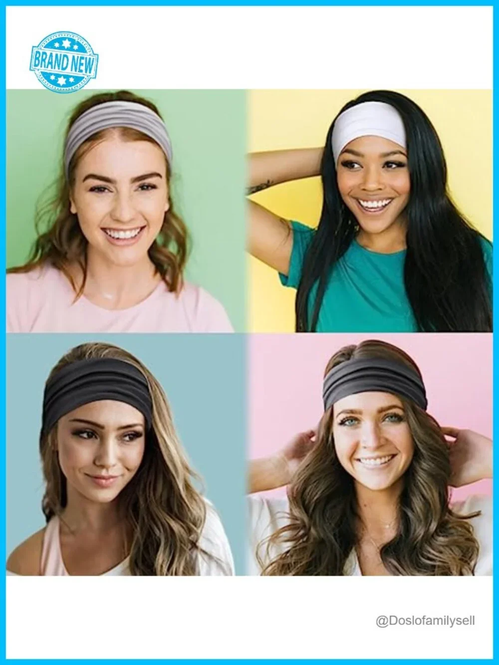 Thick Stretchy Non Slip Headbands for Women Workout Yoga